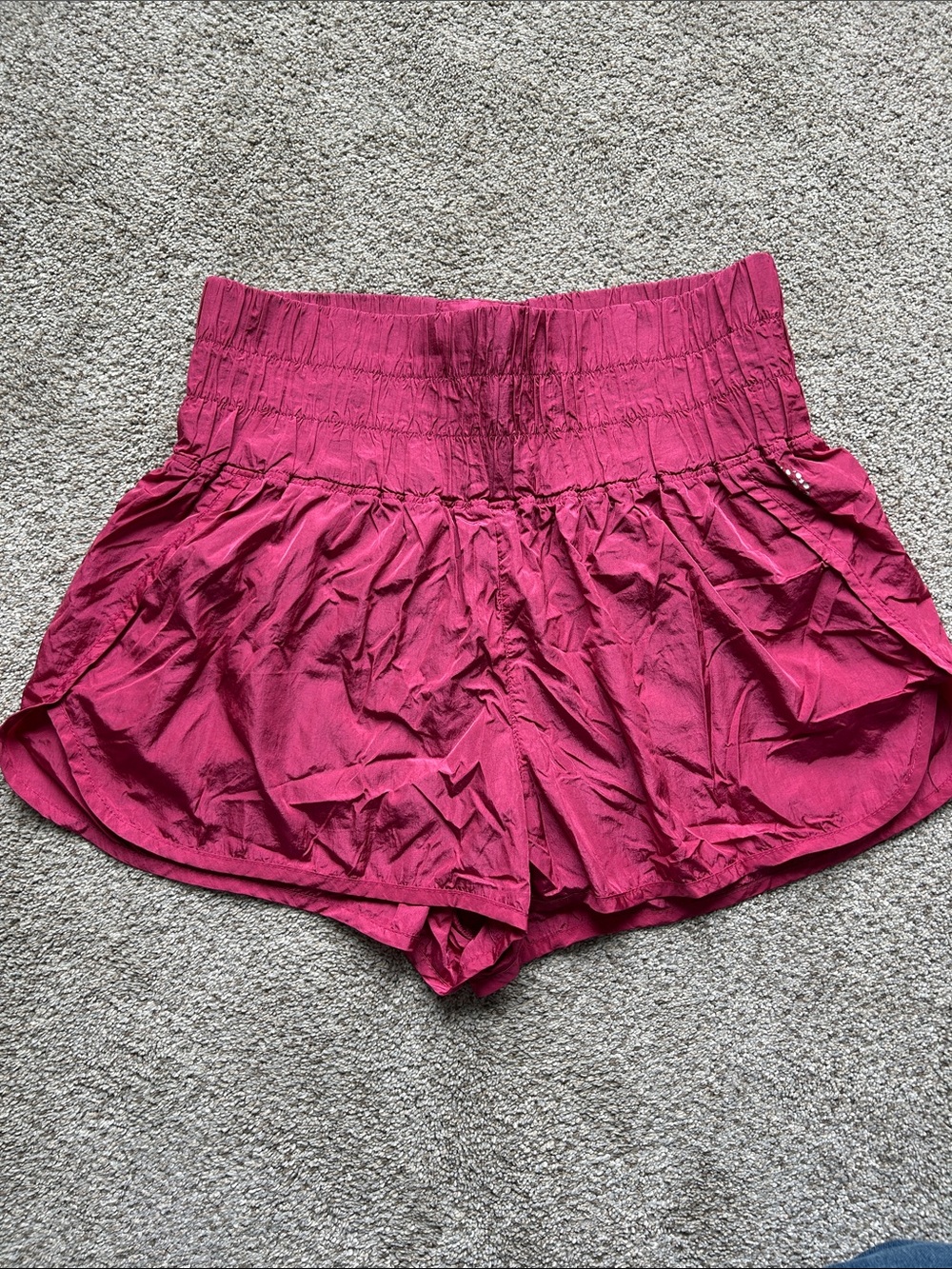 Free People Women’s High-Waist Pink Flow Shorts